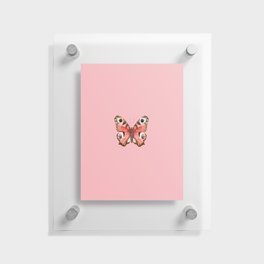 Pink Watercolor Butterfly Floating Acrylic Print