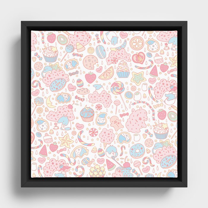 Dreamy Sweets Framed Canvas