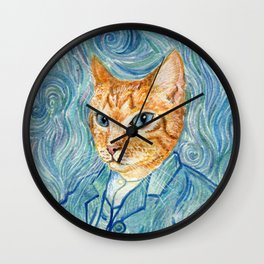 Kitten van Gogh Wall Clock