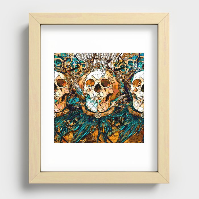 Old Skull Recessed Framed Print