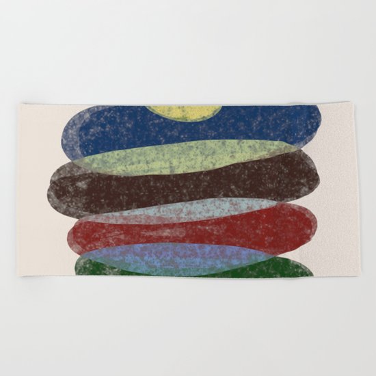 Stay On Top - Abstract, textured, pastel layers Beach Towel