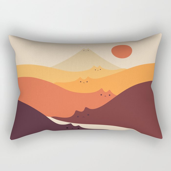 Cat Landscape 87 Rectangular Pillow