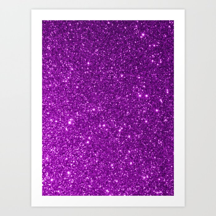 Purple Sparkly Glitter Art Print