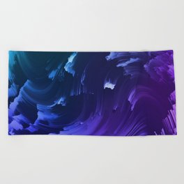 Purple Ombre Ocean Wave Water Beach Towel