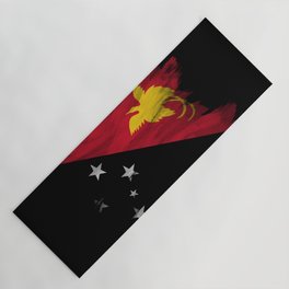 Papua New Guinea flag brush stroke, national flag Yoga Mat