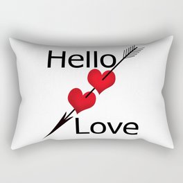 Hello love! White background . Rectangular Pillow
