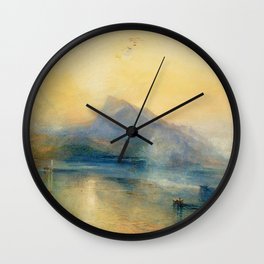Joseph Mallord William Turner - The Dark Rigi, the Lake of Lucerne, Showing the Rigi at Sunrise Wall Clock