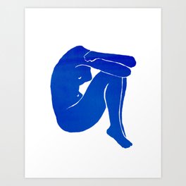 Blue Nude I Art Print