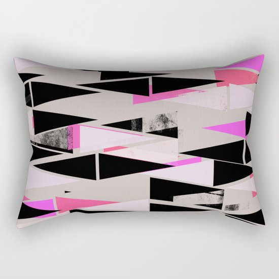 Pink Triangles II Rectangular Pillow