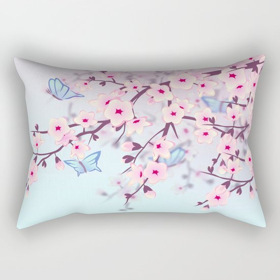 Cherry Blossoms Rectangular Pillow