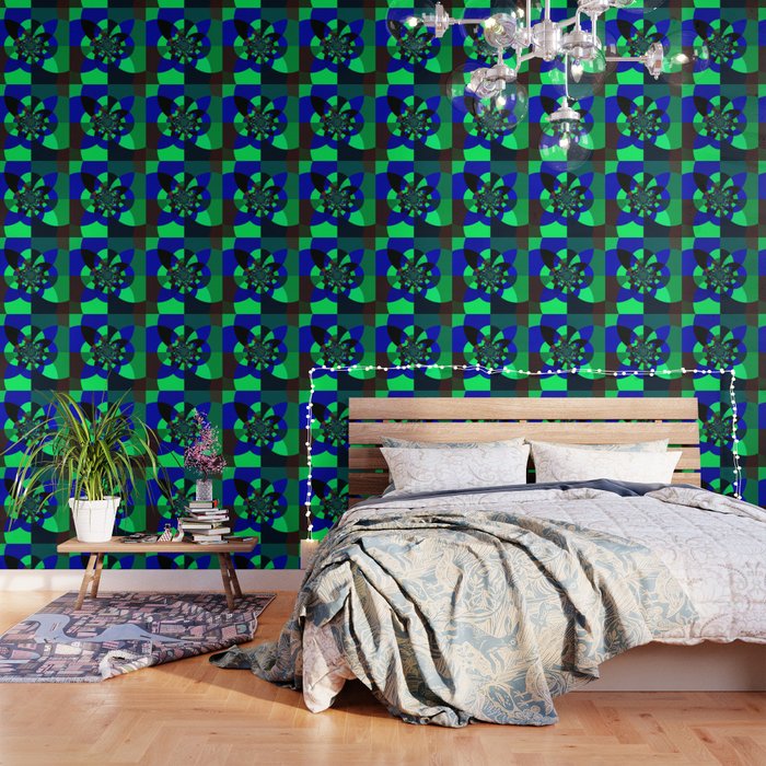 Green Blue Kaleidoscope Wallpaper