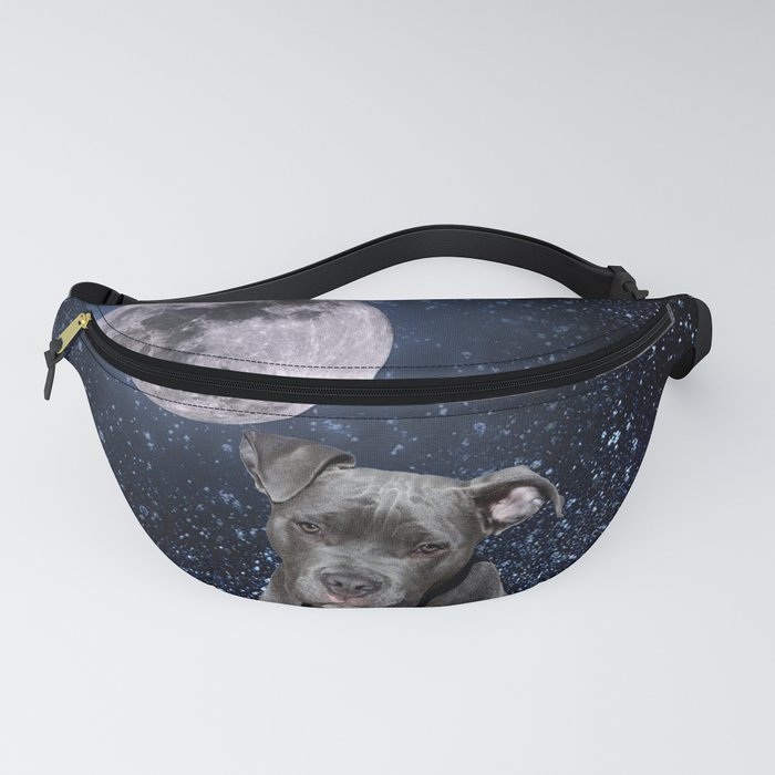 Pitbull Terrier and Moon Fanny Pack