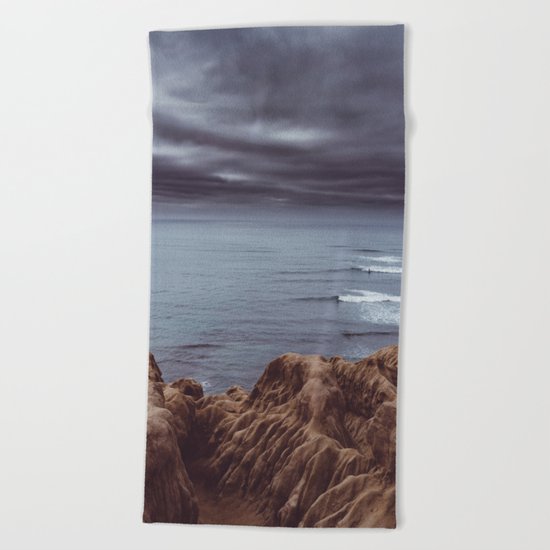 Sunset Cliffs Storm Beach Towel