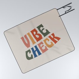 Vibe Check 80s Lettering Picnic Blanket