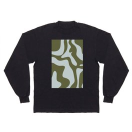 1 Abstract Swirl Shapes 220711 Valourine Digital Design Long Sleeve T-shirt