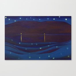 Starlight Night, Lake George, New York landscape painting by Georgia O'Keeffe Canvas Print