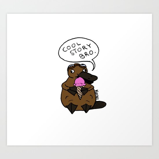 Dino Bros - Cool Story Bro Art Print
