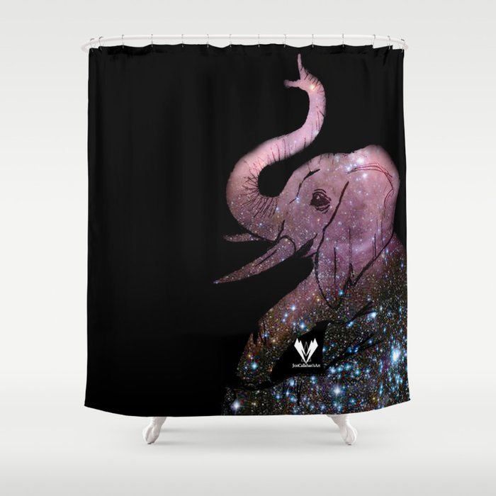 Space Elephant Pillow 1 Shower Curtain