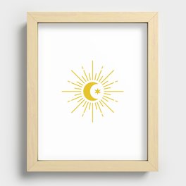 Minimalist Moon (gold) Recessed Framed Print