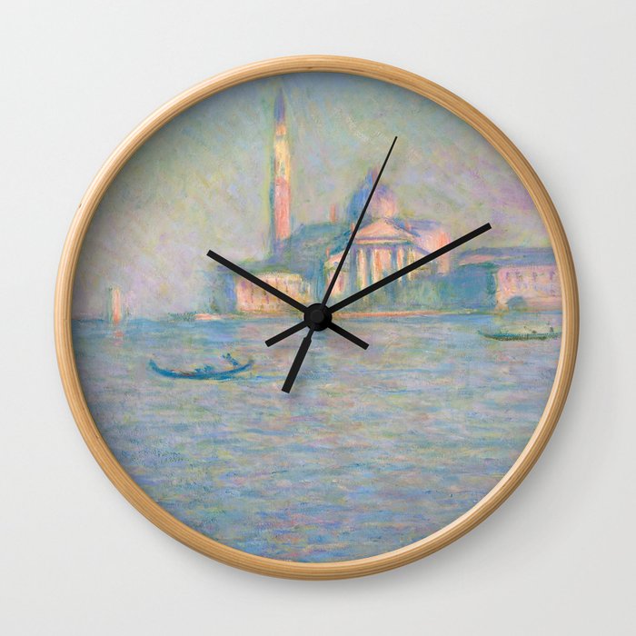 Claude Monet "The Church of San Giorgio Maggiore, Venice" Wall Clock