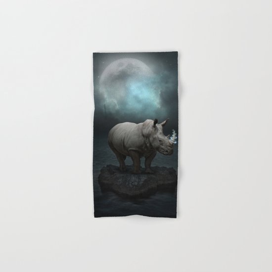 Power Is No Blessing In Itself v.1 (Protect the Rhino) Hand & Bath Towel