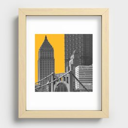 Pittsburgh Steel City Skyline Pennsylvania 412 Downtown Photography Print Recessed Framed Print