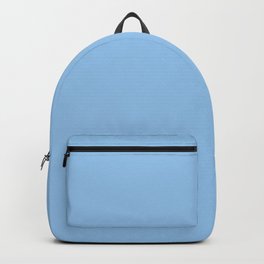 Solid Minimal Pastel Light Blue Backpack | Color, Graphicdesign, Shade, Monochrome, Pale, Pantone, Blue, Uranian, Monotonous, Simple 