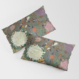 flower【Japanese painting】 Pillow Sham | Other, Vintage, Japan, Flower, Painting, Curated, Green, Illustration, Landscape, Nature 