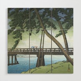 Togetsukyo Bridge, Arashiyama, Kyoto In Rain - Vintage Japanese Woodblock Print Art Wood Wall Art