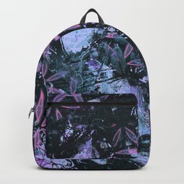 Pink and Blue Flower of Life Abstract Backpack