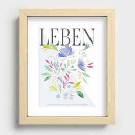 Leben art flower collage Recessed Framed Print