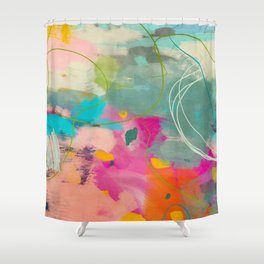mixed abstract brush color study art 1 Shower Curtain
