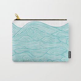 Waves Carry-All Pouch | Illustration, Graphic Design, Abstract, Pattern, Water, Waves, Vector, Nature, Digital, Drawing 