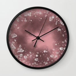 Pink Star Eclipse Wall Clock