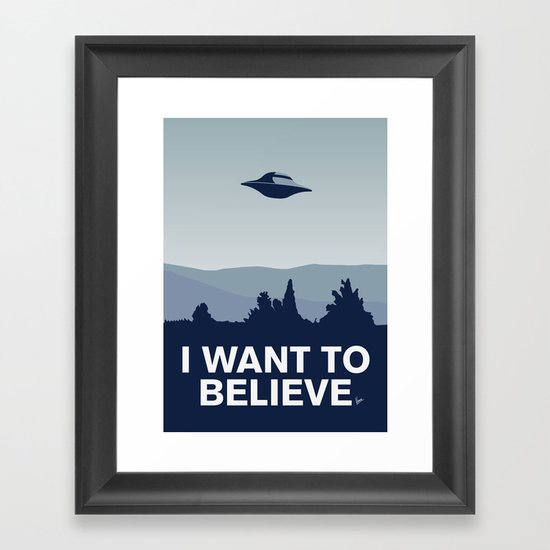 My X-files: I want to believe poster Framed Art Print