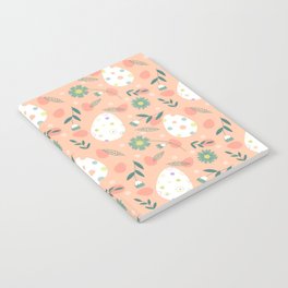 Happy Orange Easter Egg Collection Notebook