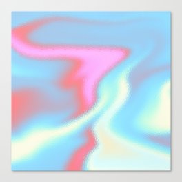 Modern Abstract Pink Blue White Irisdescent Pattern Canvas Print