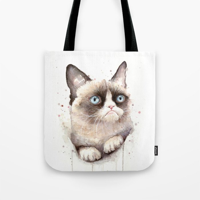 Angry Cat Tote Bag