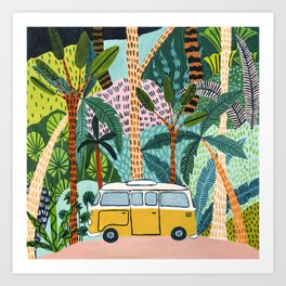 Jungle Camper Art Print