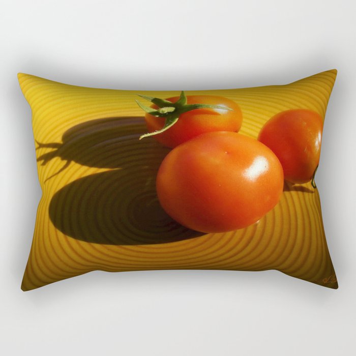 Abstract Tomato Rectangular Pillow