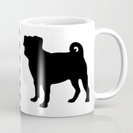 Simple Pug Silhouette Coffee Mug