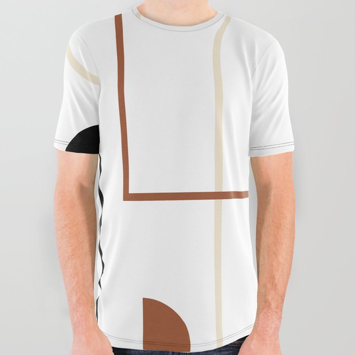 Abstract Art Prints Composition 9, Modern Art V1 All Over Graphic Tee
