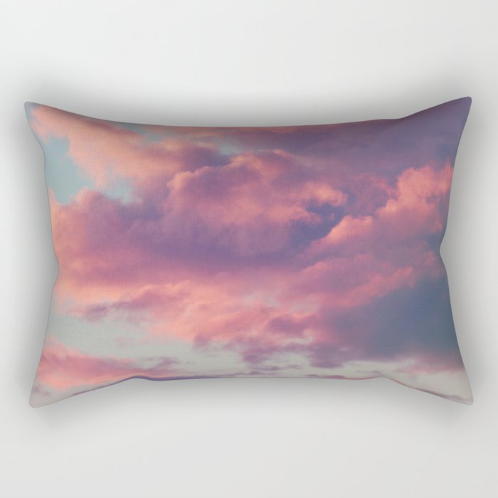 Aesthetic Pink Clouds Dreamy Sky Rectangular Pillow