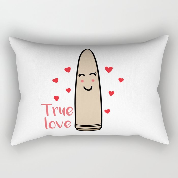 True Love Vibrator Dildo Sex Toy Kinky Naughty Rectangular Pillow