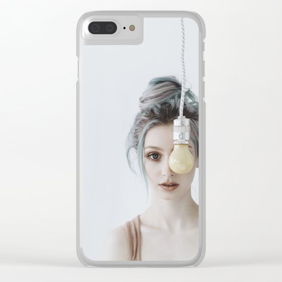 Yellow bulb Clear iPhone Case