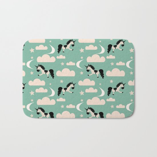 Unicorn green Bath Mat