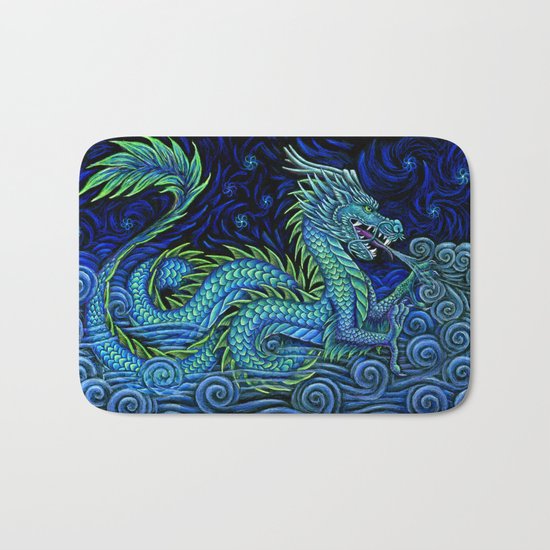 Chinese Azure Dragon Bath Mat
