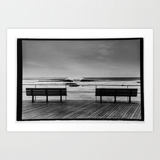 Two Benches Art Print