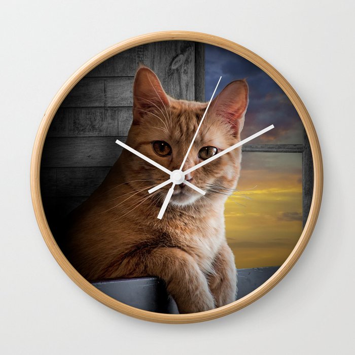You looking at me, says the Cat Wall Clock