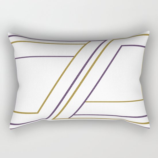 Geometry on white (abstract) Rectangular Pillow